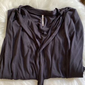Free people sleeveless Top, cinched waist, open back detail, size M